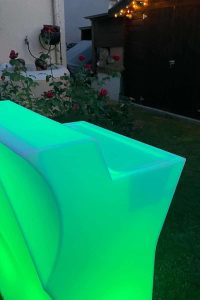 Bar lumineux soirée